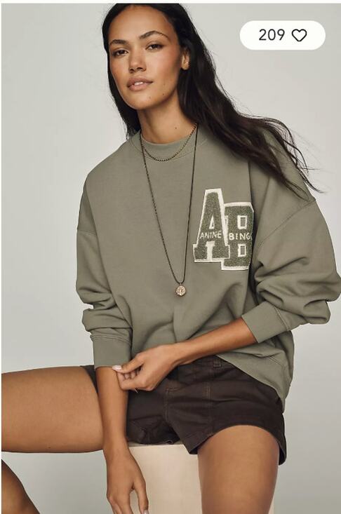 Anine Bing Tops - Anine Bing Miles Sweatshirt Medium NEW